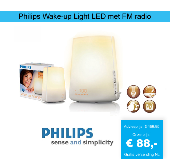 123 Dagaanbieding - Philips Wake-up Light Led Met Fm Radio