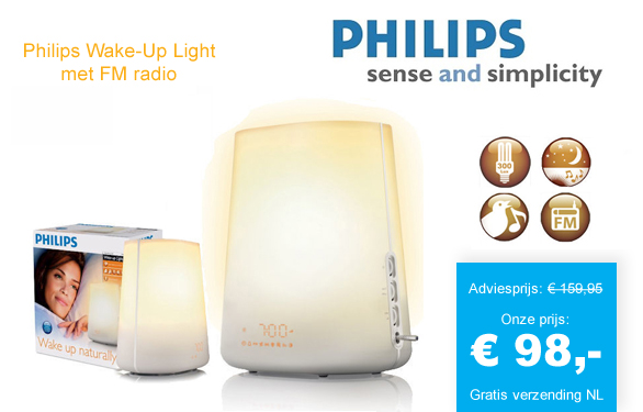 123 Dagaanbieding - Philips Wake-up Light Met Fm Radio