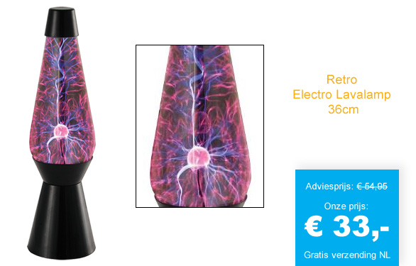 123 Dagaanbieding - Retro Electro Lavalamp 36Cm