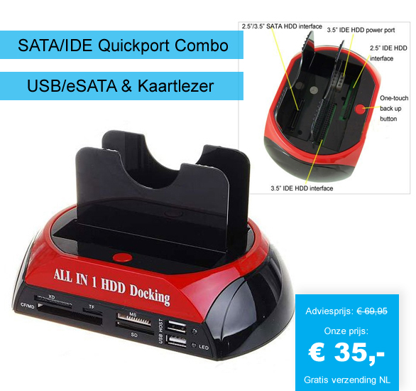 123 Dagaanbieding - Sata/ide Quickport Combo Usb/esata