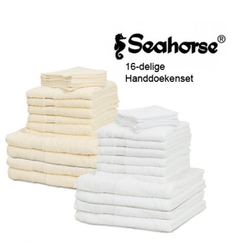 123 Dagaanbieding - Seahorse Handdoekenset 16-Delig 123 Dagaanbieding - Seahorse Handdoekenset 16-Delig