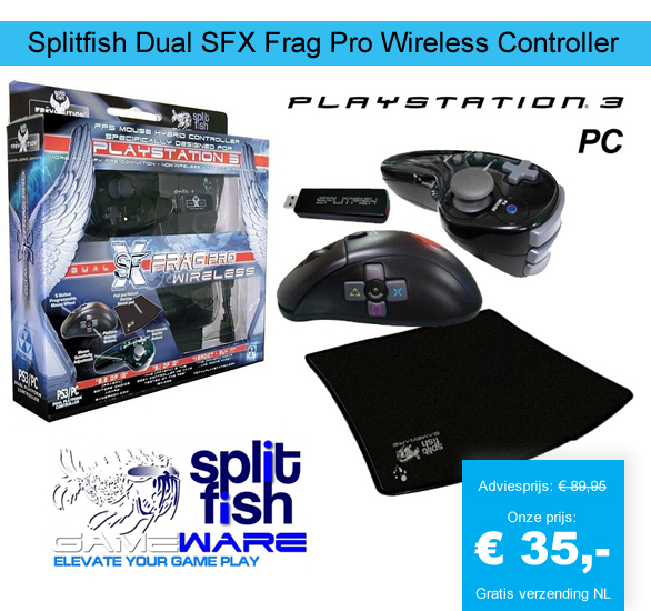 123 Dagaanbieding - Splitfish Dual Sfx Frag Pro W-less Controller