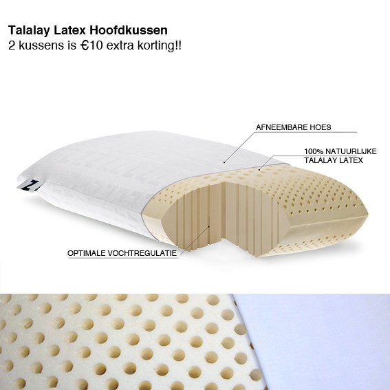 123 Dagaanbieding - Talalay Latex Hoofdkussen 123 Dagaanbieding - Talalay Latex Hoofdkussen