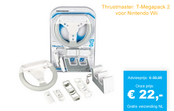 123 Dagaanbieding - Thrustmaster: T-megapack 2 Voor Nintendo Wii 123 Dagaanbieding - Thrustmaster: T-megapack 2 Voor Nintendo Wii