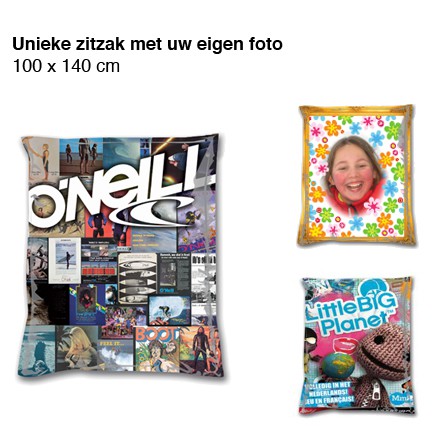 123 Dagaanbieding - Unieke Zitzak Met Uw Eigen Foto 100X140 Cm