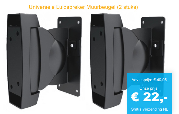 123 Dagaanbieding - Universele Luidspreker Muurbeugel (2 Stuks)