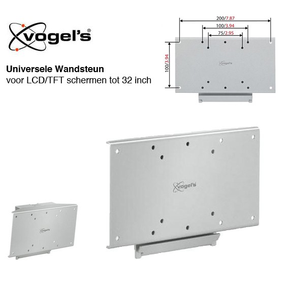 123 Dagaanbieding - Vogels Universele Wandsteun Voor Lcd/tft Schermen Tot 32 Inch 123 Dagaanbieding - Vogels Universele Wandsteun Voor Lcd/tft Schermen Tot 32 Inch
