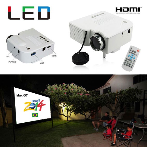 123 Dagaanbieding - Wk Special 60 Inch Led Beamer Wit