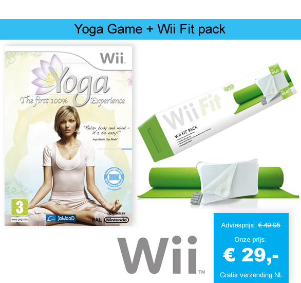 123 Dagaanbieding - Yoga Game + Wii Fit Pack 123 Dagaanbieding - Yoga Game + Wii Fit Pack