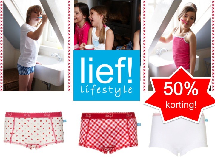 Een Dag Actie - 3 X Meisjeshipster Lief! Red Heart, Check En Wit