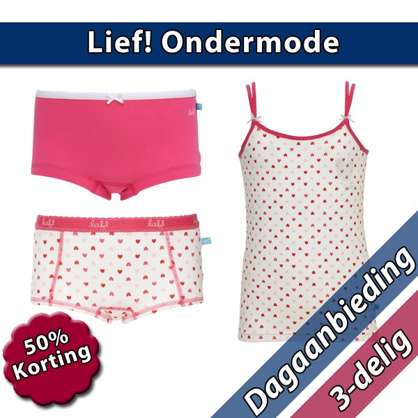Een Dag Actie - 3-Delige Set Lief! Ondermode Een Dag Actie - 3-Delige Set Lief! Ondermode