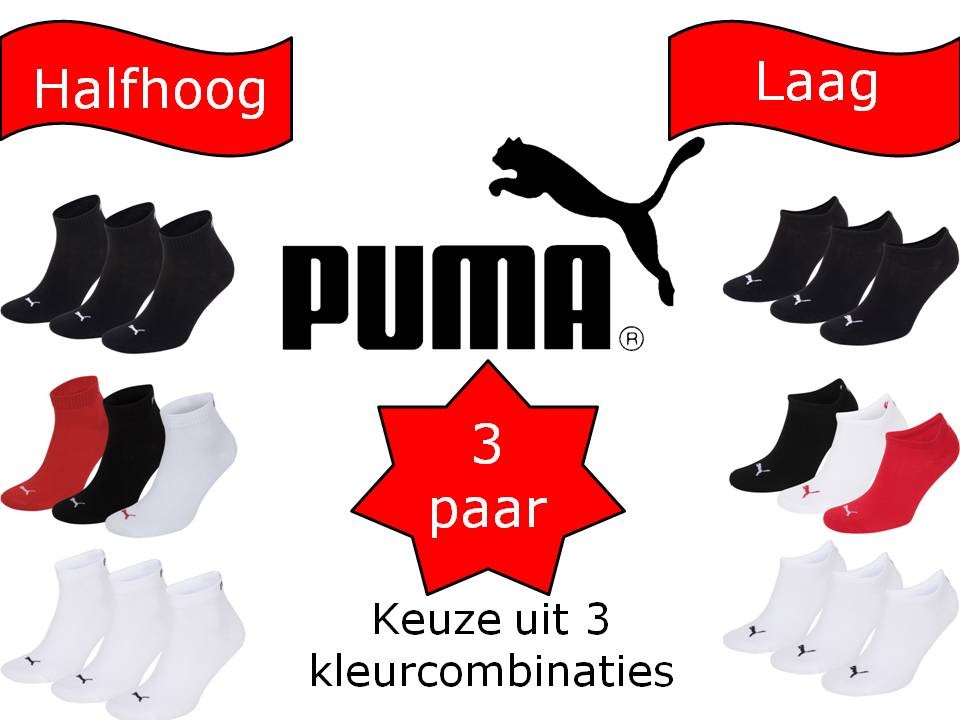 Een Dag Actie - 3-Pack Puma Sokken