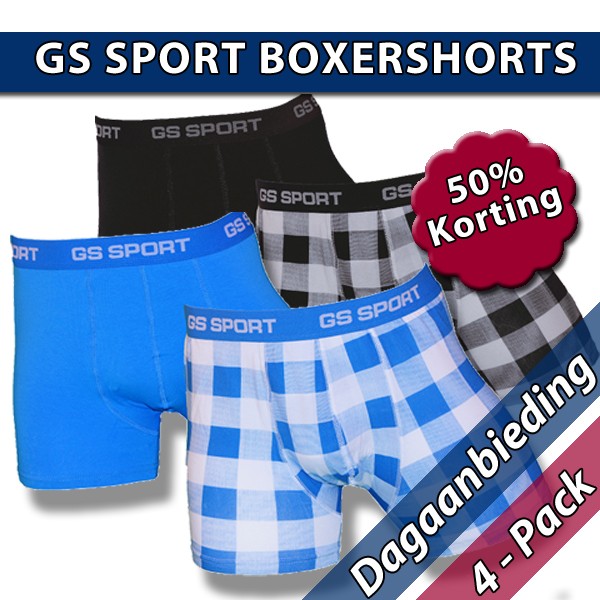 Een Dag Actie - 4 Boxershorts Gs-sport Een Dag Actie - 4 Boxershorts Gs-sport