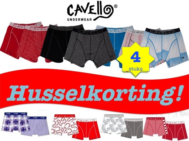 Een Dag Actie - 4 Pack Cavello Hussel Boxershorts Een Dag Actie - 4 Pack Cavello Hussel Boxershorts