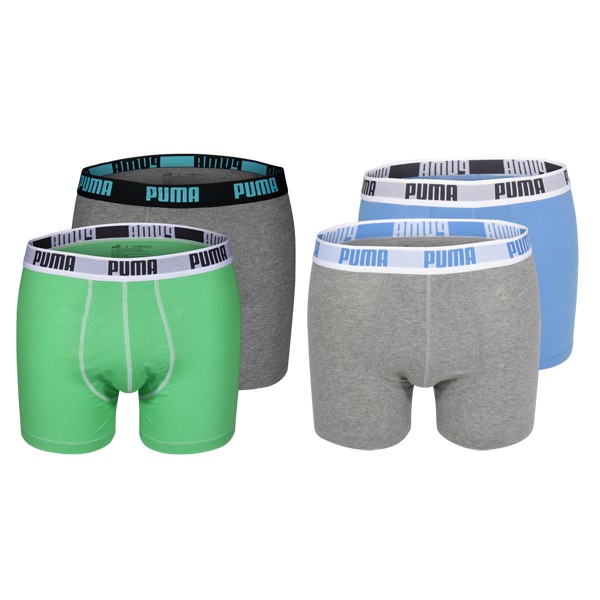 Een Dag Actie - 4 Puma Blue-grey-green Boxershorts Een Dag Actie - 4 Puma Blue-grey-green Boxershorts