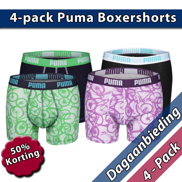 Een Dag Actie - 4 Puma Boxershorts Cycling Een Dag Actie - 4 Puma Boxershorts Cycling