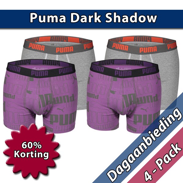 Een Dag Actie - 4 Puma Dark Shadow 862 Boxershorts