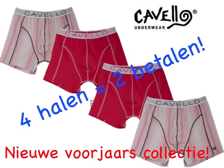Een Dag Actie - 4 X Boxershort Cavello Retro Een Dag Actie - 4 X Boxershort Cavello Retro