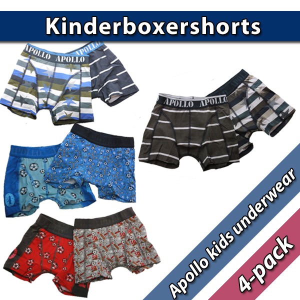Een Dag Actie - 4-Pack Boys Boxershorts Apollo Een Dag Actie - 4-Pack Boys Boxershorts Apollo