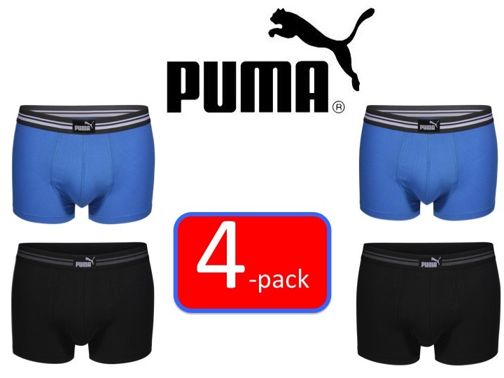 Een Dag Actie - 4X Boxershorts Puma Uni Blauw-zwart Een Dag Actie - 4X Boxershorts Puma Uni Blauw-zwart