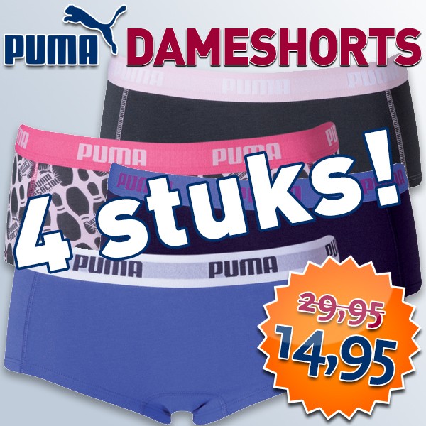 Een Dag Actie - 4X Puma Dames Mini Shorts Dagaanbieding