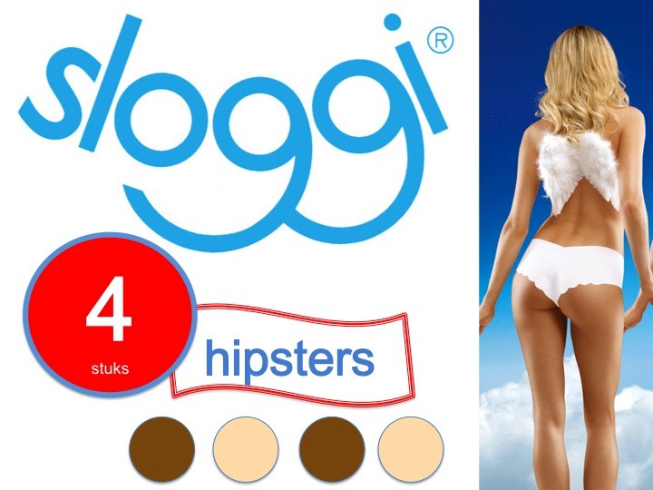 Een Dag Actie - 4X Sloggi Hipsters Light Cotton Havana Brown En Taupe