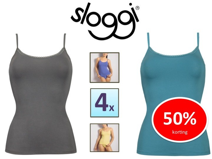 Een Dag Actie - 4X Sloggi Tops Een Dag Actie - 4X Sloggi Tops