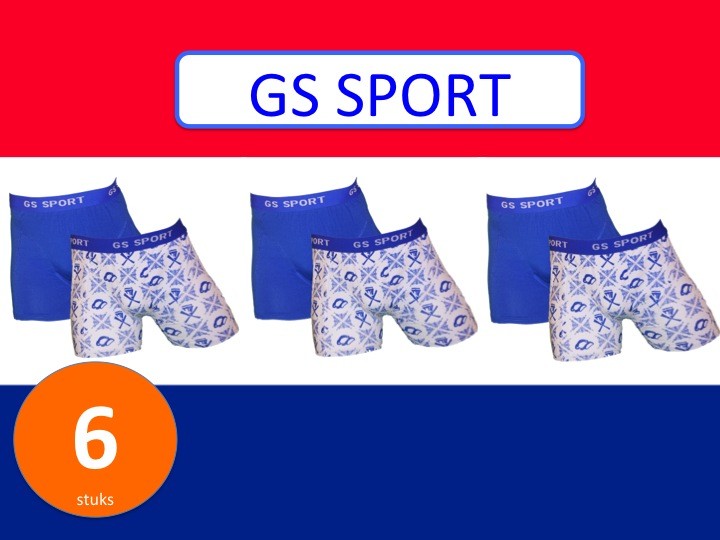 Een Dag Actie - 6 Boxershorts Gs Sport Boxershorts Hollandse Print