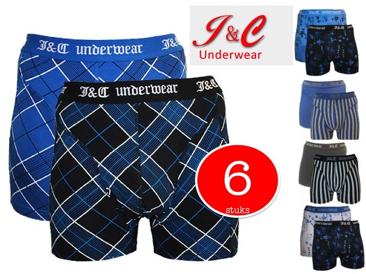Een Dag Actie - 6 Jc Boxershorts Blauw-zwart-assorti Een Dag Actie - 6 Jc Boxershorts Blauw-zwart-assorti