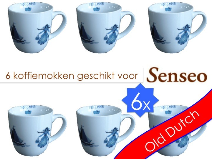 Een Dag Actie - 6 Koffiemokken Voor Senseo Koffie