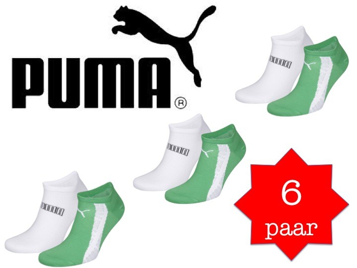Een Dag Actie - 6 Paar Puma Sokken Invisable
