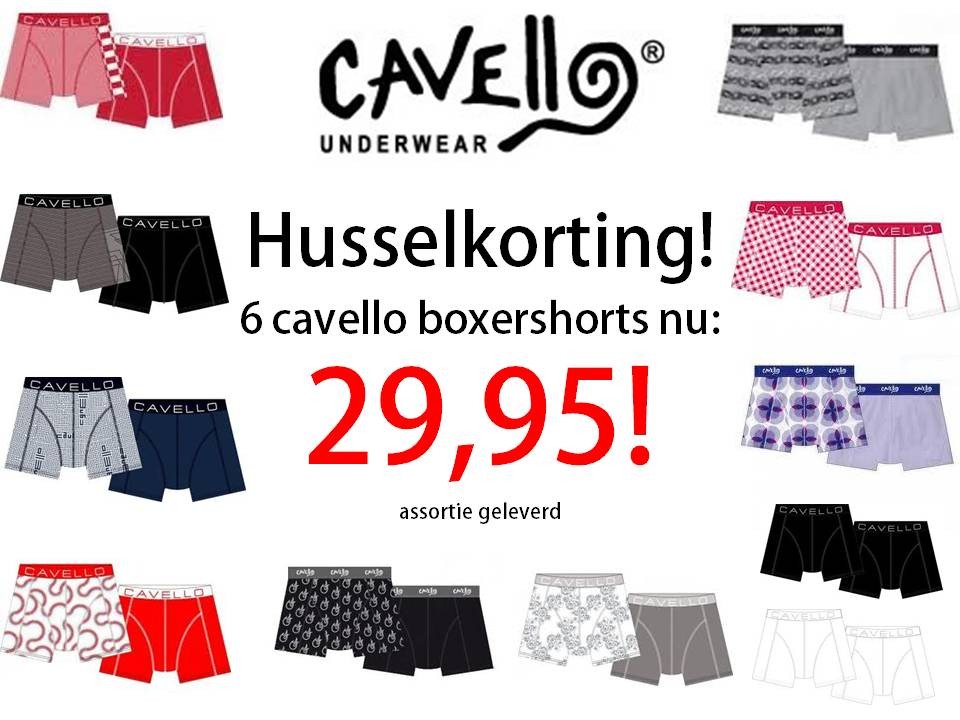 Een Dag Actie - 6 X Hussel Boxershort Cavello