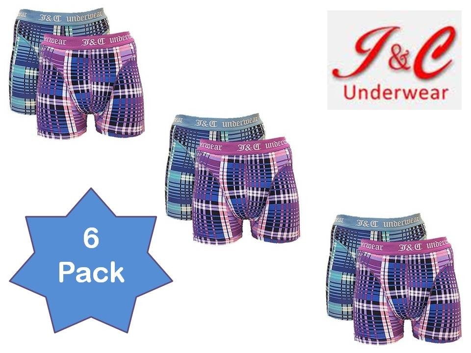 Een Dag Actie - 6-Pack Jc Boxershorts Fuchsia / Turqoise