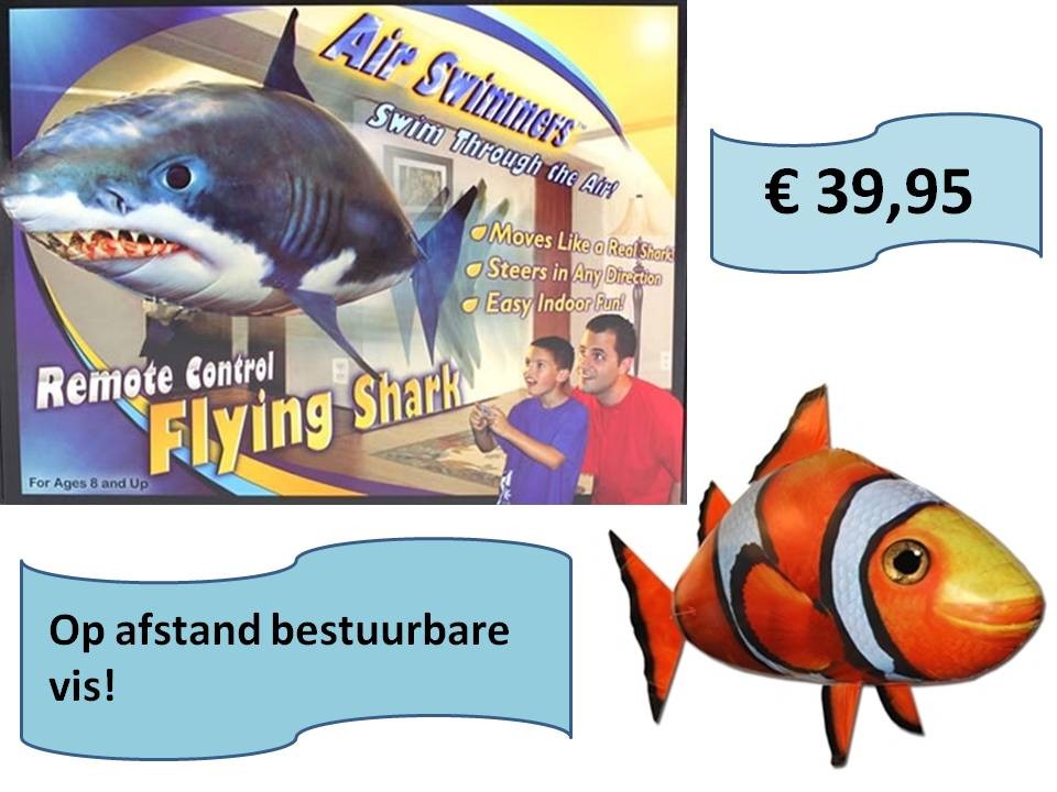 Een Dag Actie - Air Swimmers: Bestuurbare Haai Of Clownvis Een Dag Actie - Air Swimmers: Bestuurbare Haai Of Clownvis
