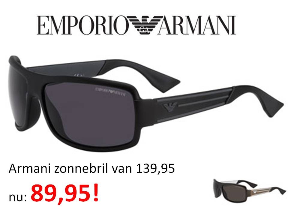 Een Dag Actie - Armani Ea 9697 Zonnebril Kunstof Zwart