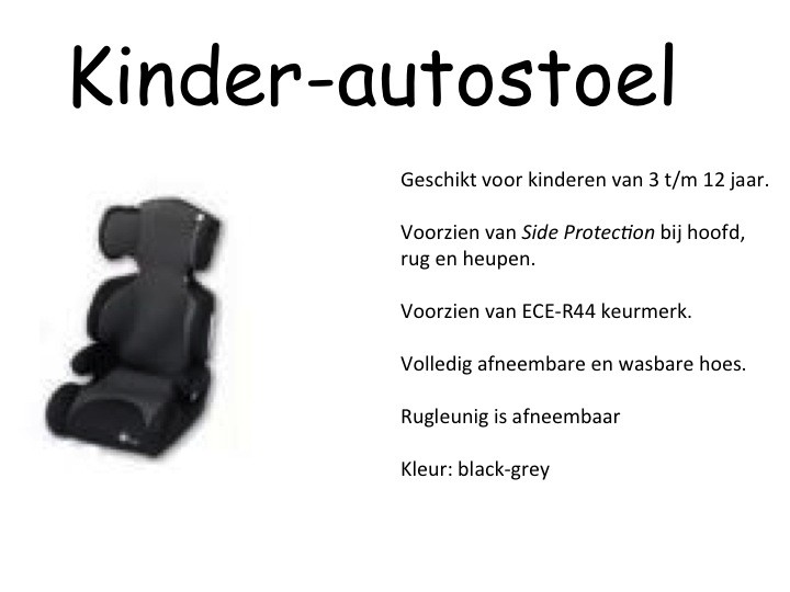 Een Dag Actie - Autostoel Cindy Black/grey