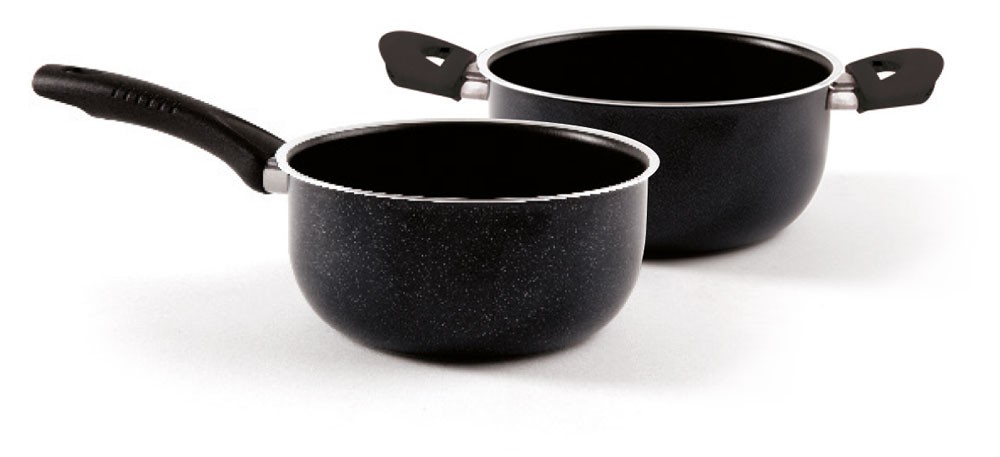 Een Dag Actie - Ballarini Siena Set Steelpan 14 Cm En Kookpan 20 Cm