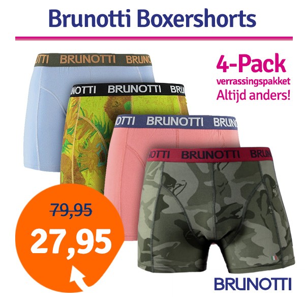 Een Dag Actie - Brunotti Boxershorts Verrassingspakket Een Dag Actie - Brunotti Boxershorts Verrassingspakket
