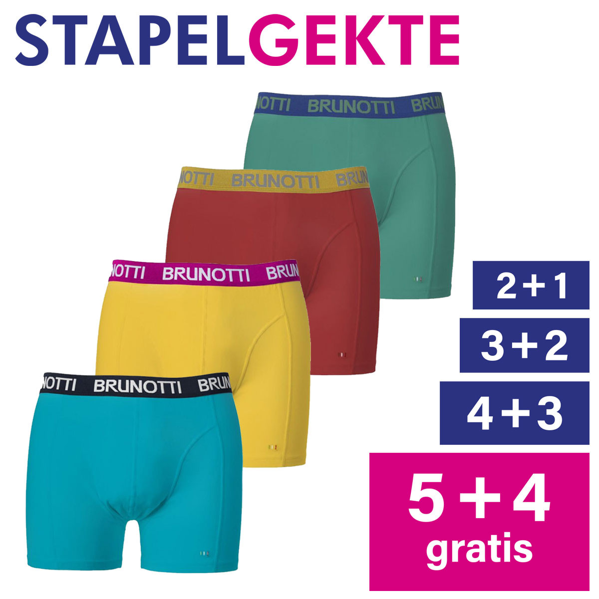 Een Dag Actie - Brunotti Boys Boxershorts 1-Pack Verrassingspakket Een Dag Actie - Brunotti Boys Boxershorts 1-Pack Verrassingspakket