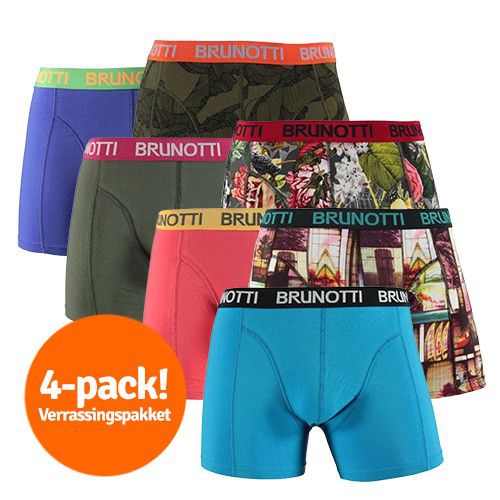 Een Dag Actie - Brunotti Verrassingspakket 4 Stuks Sido Mens Underwear