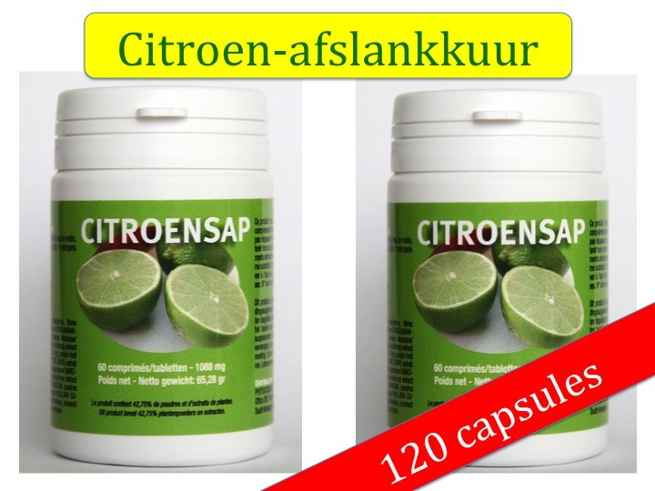 Een Dag Actie - Citroensap Afslankkuur 120 Capsules Een Dag Actie - Citroensap Afslankkuur 120 Capsules