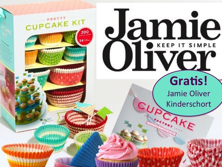 Een Dag Actie - Cupcakeset + Gratis Schort Van Jamie Oliver