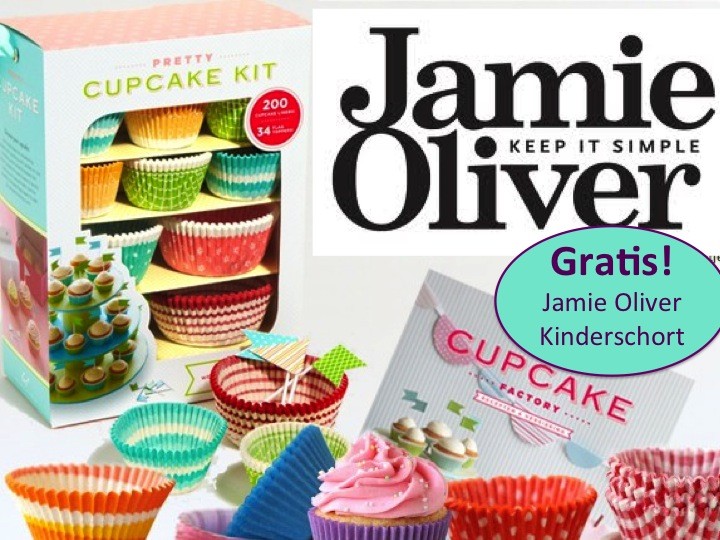 Een Dag Actie - Cupcakeset + Gratis Schort Van Jamie Oliver Een Dag Actie - Cupcakeset + Gratis Schort Van Jamie Oliver