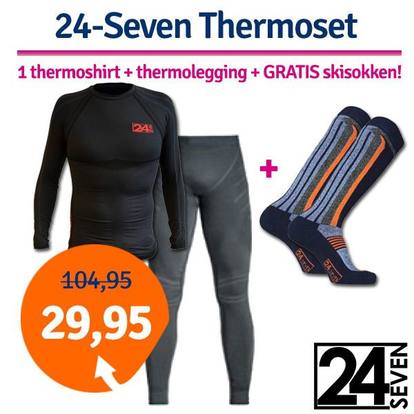 Een Dag Actie - Dagaanbieding 24-Seven Thermoset + Gratis Skisokken Een Dag Actie - Dagaanbieding 24-Seven Thermoset + Gratis Skisokken