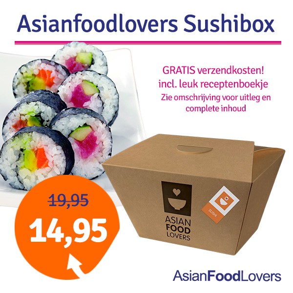 Een Dag Actie - Dagaanbieding Asianfoodlovers Sushi Box Coupon