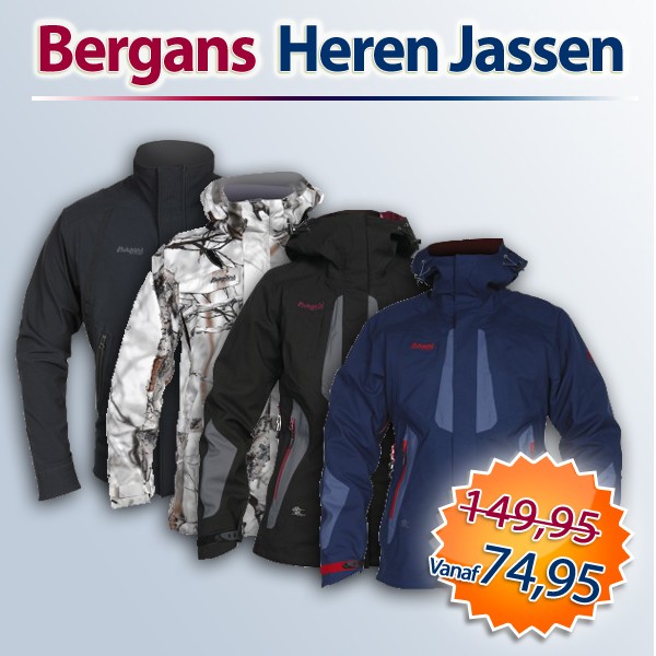 Een Dag Actie - Dagaanbieding Bergans Jassen Heren Een Dag Actie - Dagaanbieding Bergans Jassen Heren