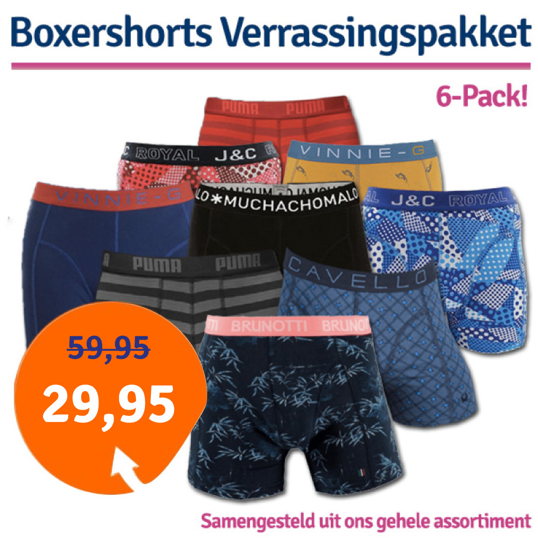 Een Dag Actie - Dagaanbieding Boxershorts Verrassingspakket