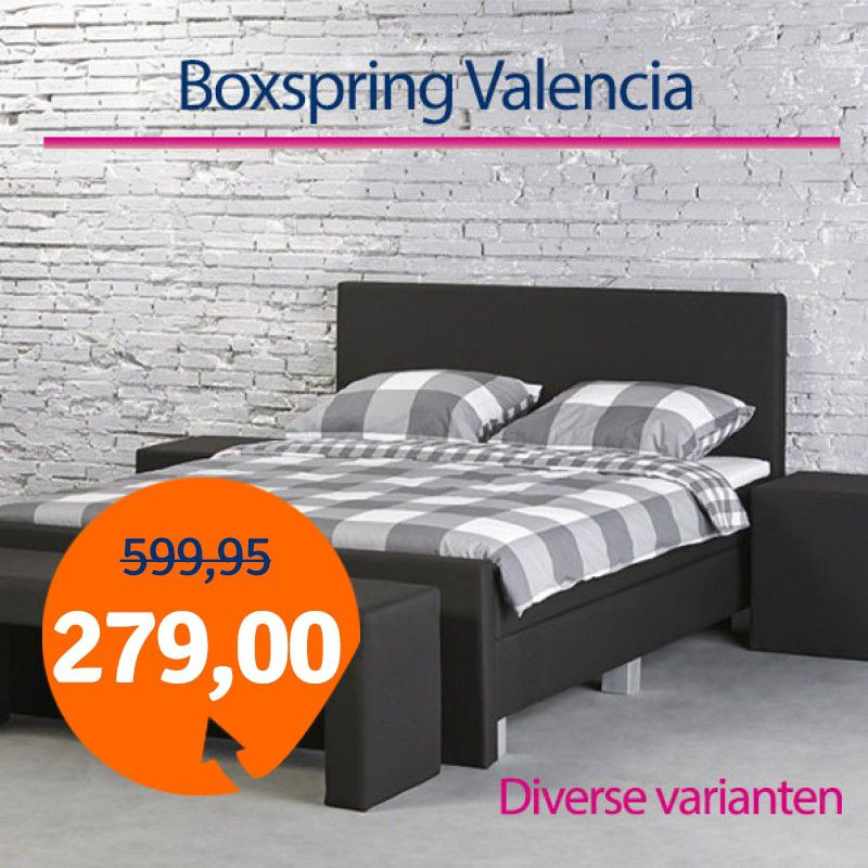 Een Dag Actie - Dagaanbieding Boxspring Valencia Een Dag Actie - Dagaanbieding Boxspring Valencia