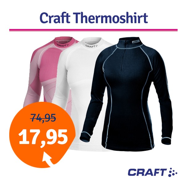 Een Dag Actie - Dagaanbieding Craft Thermoshirt Dames Een Dag Actie - Dagaanbieding Craft Thermoshirt Dames