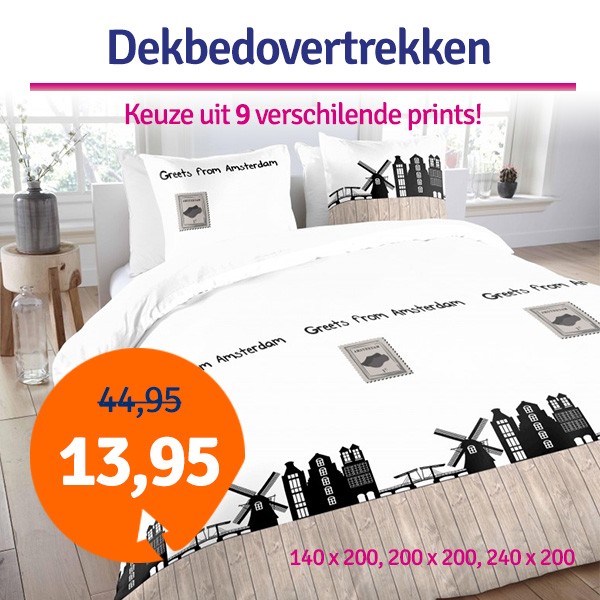 Een Dag Actie - Dagaanbieding Dekbedovertrek - Verschillende Prints